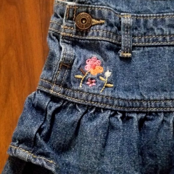 Baby Girls' OshKosh B'gosh Denim Overall/Jumper Dress, size 24 months, EUC - Picture 5 of 9